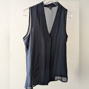 Ann Taylor Factory Midnight Sleeveless Blouse